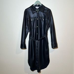 Faux Leather Dress